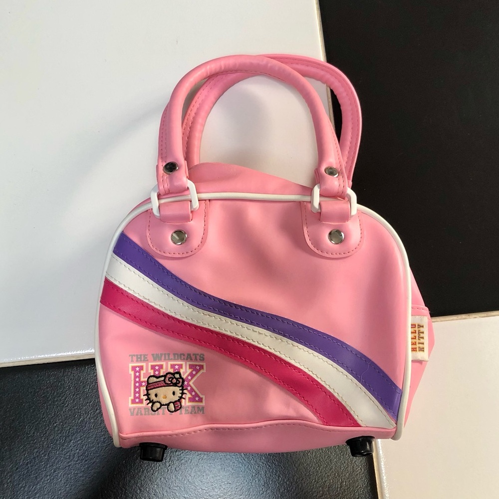 Vintage Y2K Hello Kitty Mini Bag Pink Varsity Academia Bowling Medicine Bag Cute